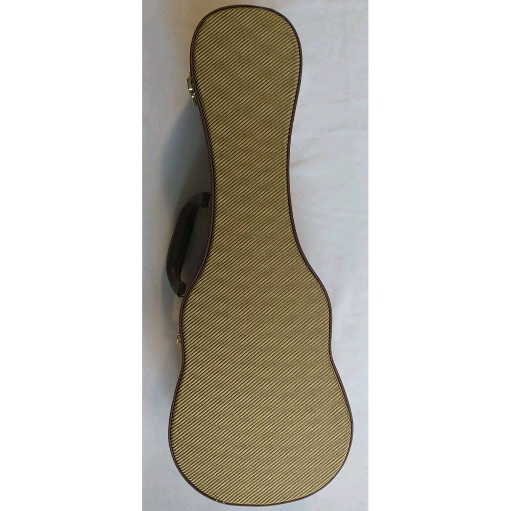 Stagg Vintage Gold Tweed Ukulele Hard Case, 23 & 1/4 Inches Long